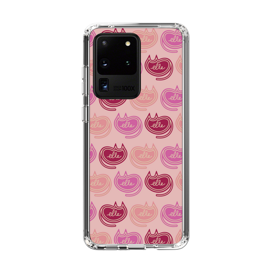 スリムプロテクションケース［ ELLE - Cat Pattern - ピンク ］