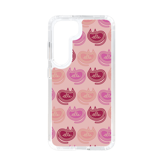 スリムプロテクションケース［ ELLE - Cat Pattern - ピンク ］
