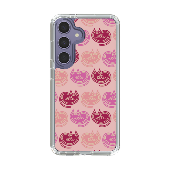 スリムプロテクションケース［ ELLE - Cat Pattern - ピンク ］