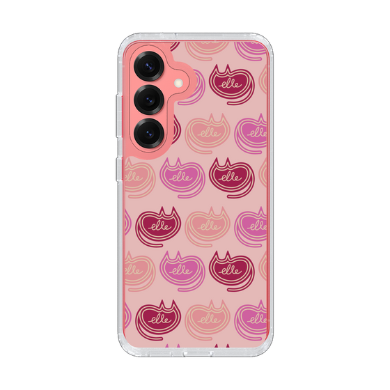 スリムプロテクションケース［ ELLE - Cat Pattern - ピンク ］