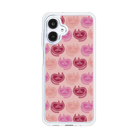 スリムプロテクションケース［ ELLE - Cat Pattern - ピンク ］