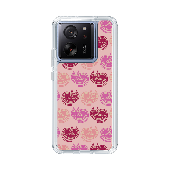 スリムプロテクションケース［ ELLE - Cat Pattern - ピンク ］
