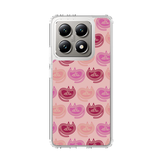 スリムプロテクションケース［ ELLE - Cat Pattern - ピンク ］