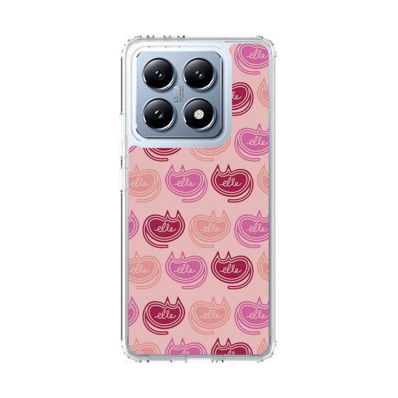スリムプロテクションケース［ ELLE - Cat Pattern - ピンク ］