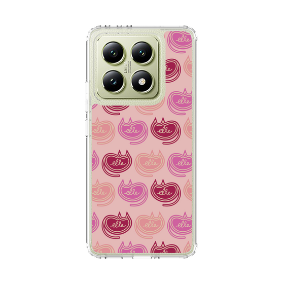 スリムプロテクションケース［ ELLE - Cat Pattern - ピンク ］