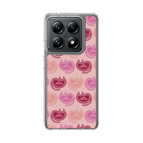 スリムプロテクションケース［ ELLE - Cat Pattern - ピンク ］