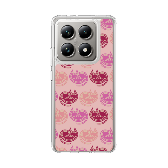 スリムプロテクションケース［ ELLE - Cat Pattern - ピンク ］