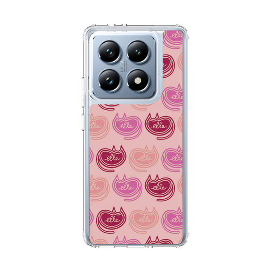 スリムプロテクションケース［ ELLE - Cat Pattern - ピンク ］