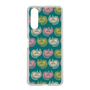 スリムプロテクションケース［ ELLE - Cat Pattern - グリーン ］