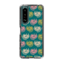 スリムプロテクションケース［ ELLE - Cat Pattern - グリーン ］