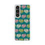 スリムプロテクションケース［ ELLE - Cat Pattern - グリーン ］