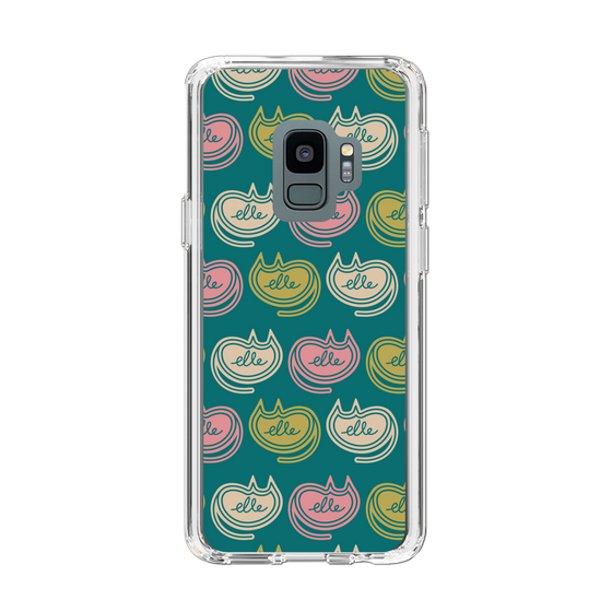 スリムプロテクションケース［ ELLE - Cat Pattern - グリーン ］