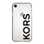スリムプロテクションケース［ MICHAEL KORS - Logo - Black ］
