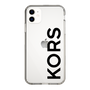 スリムプロテクションケース［ MICHAEL KORS - Logo - Black ］