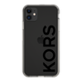 スリムプロテクションケース［ MICHAEL KORS - Logo - Black ］