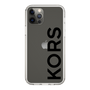 スリムプロテクションケース［ MICHAEL KORS - Logo - Black ］