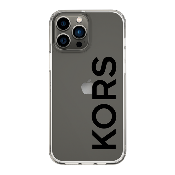 スリムプロテクションケース［ MICHAEL KORS - Logo - Black ］