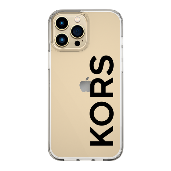 スリムプロテクションケース［ MICHAEL KORS - Logo - Black ］