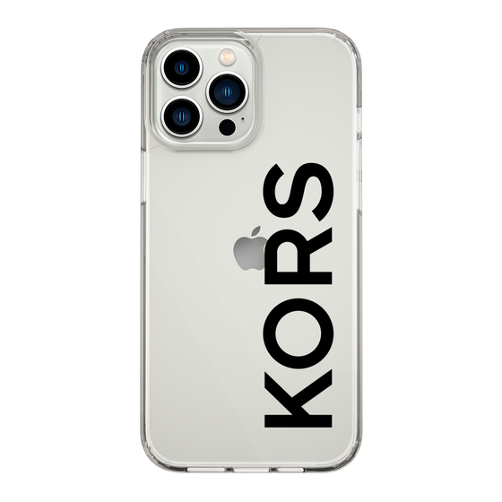スリムプロテクションケース［ MICHAEL KORS - Logo - Black ］