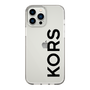 スリムプロテクションケース［ MICHAEL KORS - Logo - Black ］