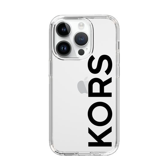 スリムプロテクションケース［ MICHAEL KORS - Logo - Black ］