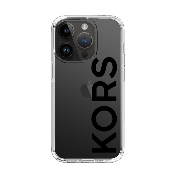 スリムプロテクションケース［ MICHAEL KORS - Logo - Black ］