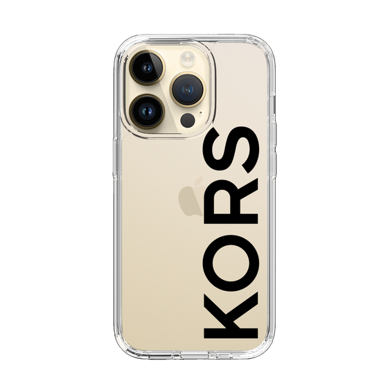スリムプロテクションケース［ MICHAEL KORS - Logo - Black ］