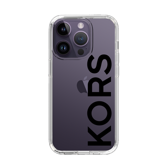スリムプロテクションケース［ MICHAEL KORS - Logo - Black ］