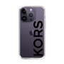 スリムプロテクションケース［ MICHAEL KORS - Logo - Black ］