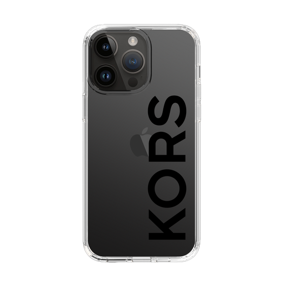 スリムプロテクションケース［ MICHAEL KORS - Logo - Black ］