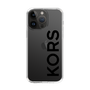 スリムプロテクションケース［ MICHAEL KORS - Logo - Black ］