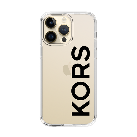 スリムプロテクションケース［ MICHAEL KORS - Logo - Black ］