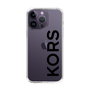 スリムプロテクションケース［ MICHAEL KORS - Logo - Black ］