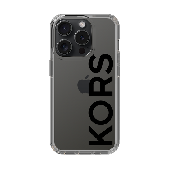 スリムプロテクションケース［ MICHAEL KORS - Logo - Black ］