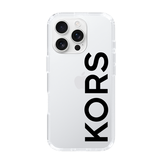 スリムプロテクションケース［ MICHAEL KORS - Logo - Black ］