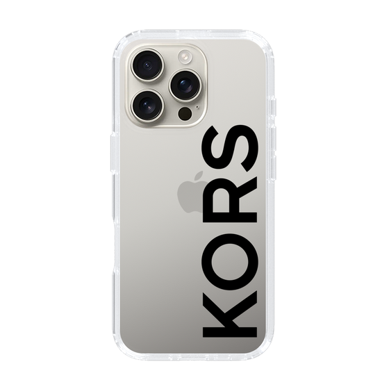 スリムプロテクションケース［ MICHAEL KORS - Logo - Black ］