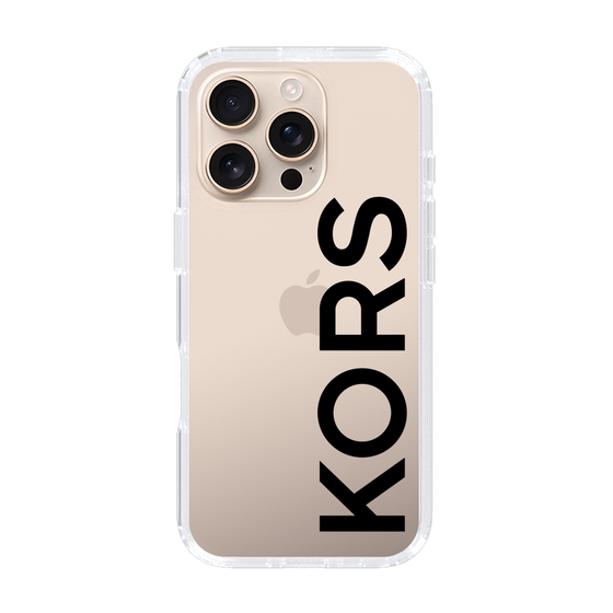 スリムプロテクションケース［ MICHAEL KORS - Logo - Black ］