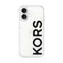 スリムプロテクションケース［ MICHAEL KORS - Logo - Black ］