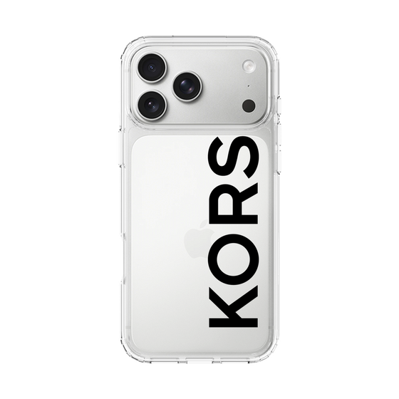 スリムプロテクションケース［ MICHAEL KORS - Logo - Black ］