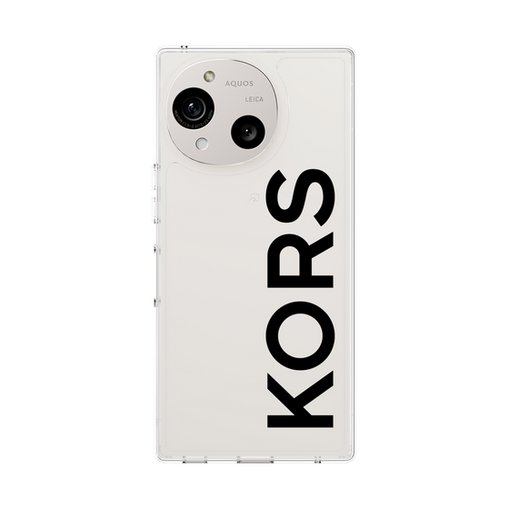 スリムプロテクションケース［ MICHAEL KORS - Logo - Black ］