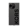 スリムプロテクションケース［ MICHAEL KORS - Logo - Black ］