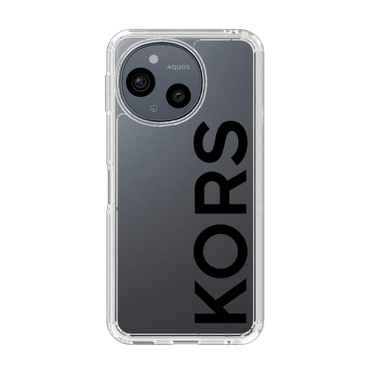 スリムプロテクションケース［ MICHAEL KORS - Logo - Black ］