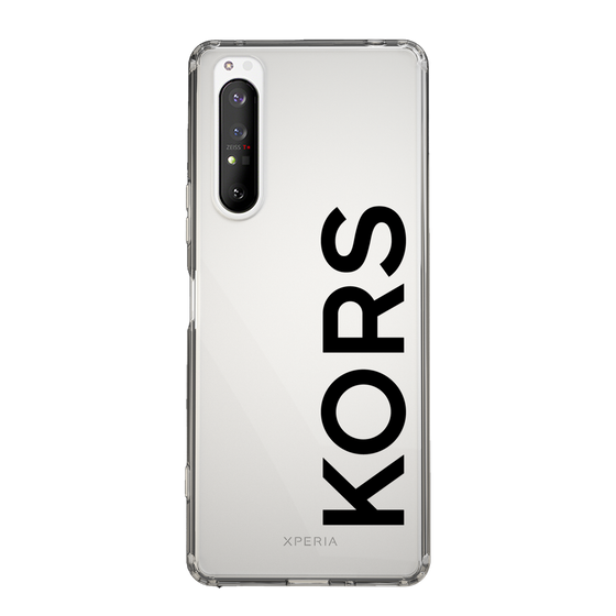 スリムプロテクションケース［ MICHAEL KORS - Logo - Black ］