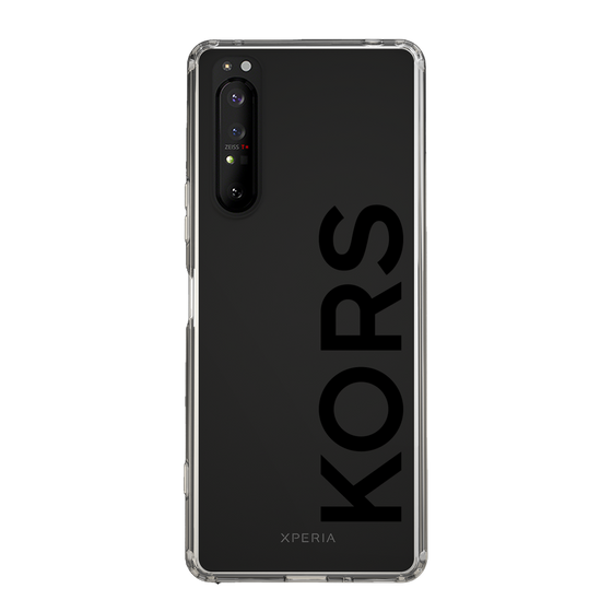 スリムプロテクションケース［ MICHAEL KORS - Logo - Black ］