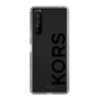 スリムプロテクションケース［ MICHAEL KORS - Logo - Black ］