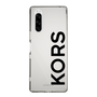 スリムプロテクションケース［ MICHAEL KORS - Logo - Black ］
