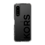 スリムプロテクションケース［ MICHAEL KORS - Logo - Black ］