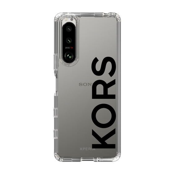 スリムプロテクションケース［ MICHAEL KORS - Logo - Black ］