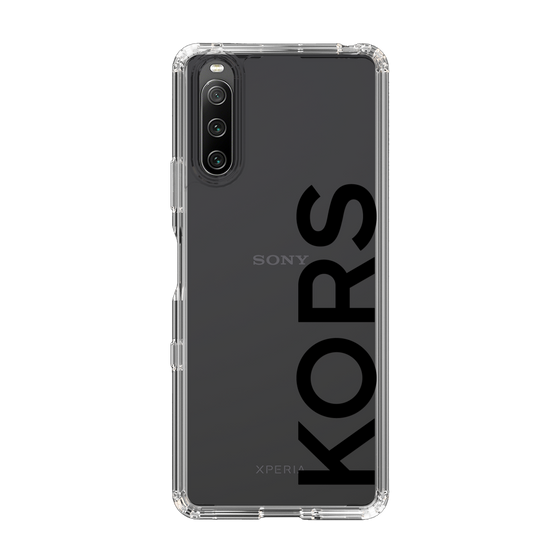 スリムプロテクションケース［ MICHAEL KORS - Logo - Black ］