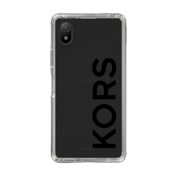 スリムプロテクションケース［ MICHAEL KORS - Logo - Black ］